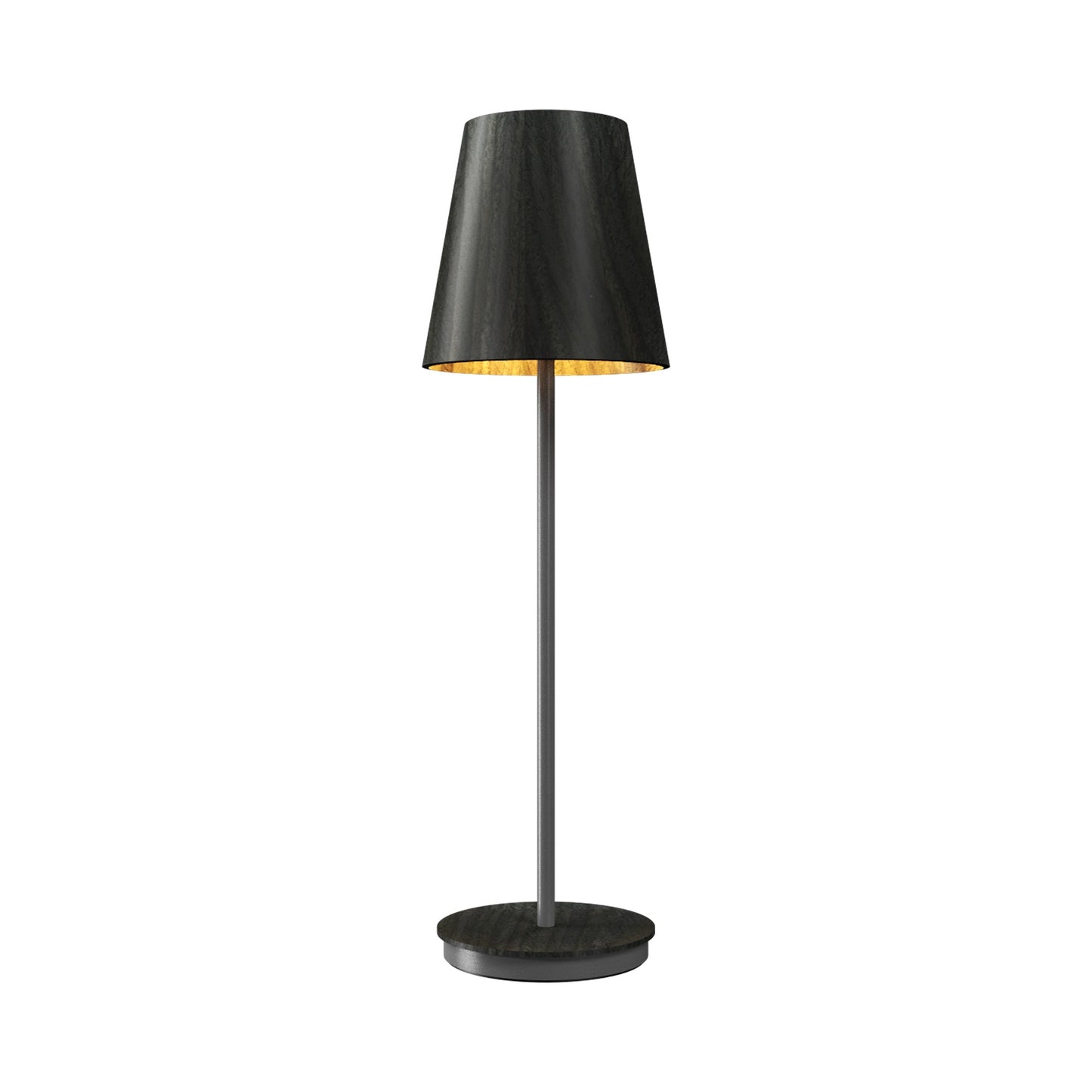 Conical 707 Table Lamp in Charcoal (23.62-Inch).