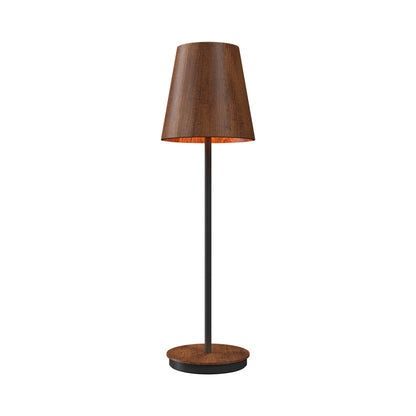Conical 707 Table Lamp in Imbuia (23.62-Inch).