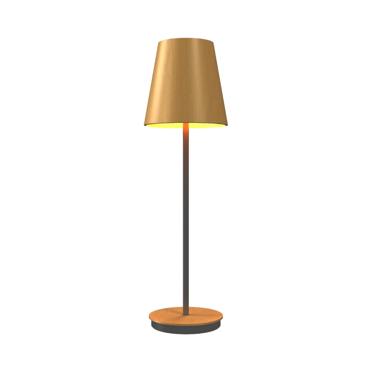 Conical 707 Table Lamp in Organic Gold (23.62-Inch).