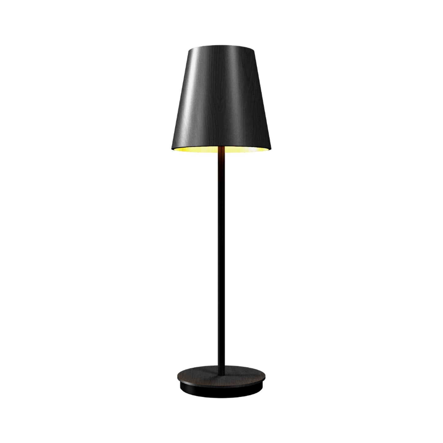 Conical 707 Table Lamp in Organic Lead Grey (23.62-Inch).