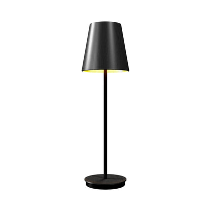 Conical 707 Table Lamp in Organic Lead Grey (23.62-Inch).