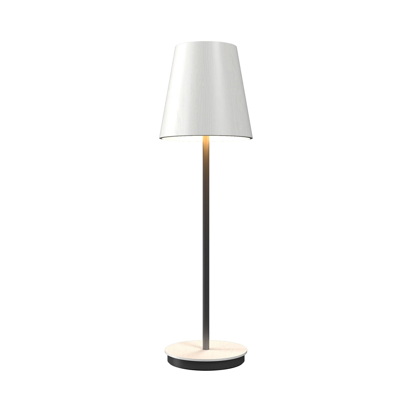 Conical 707 Table Lamp in Organic White (23.62-Inch).