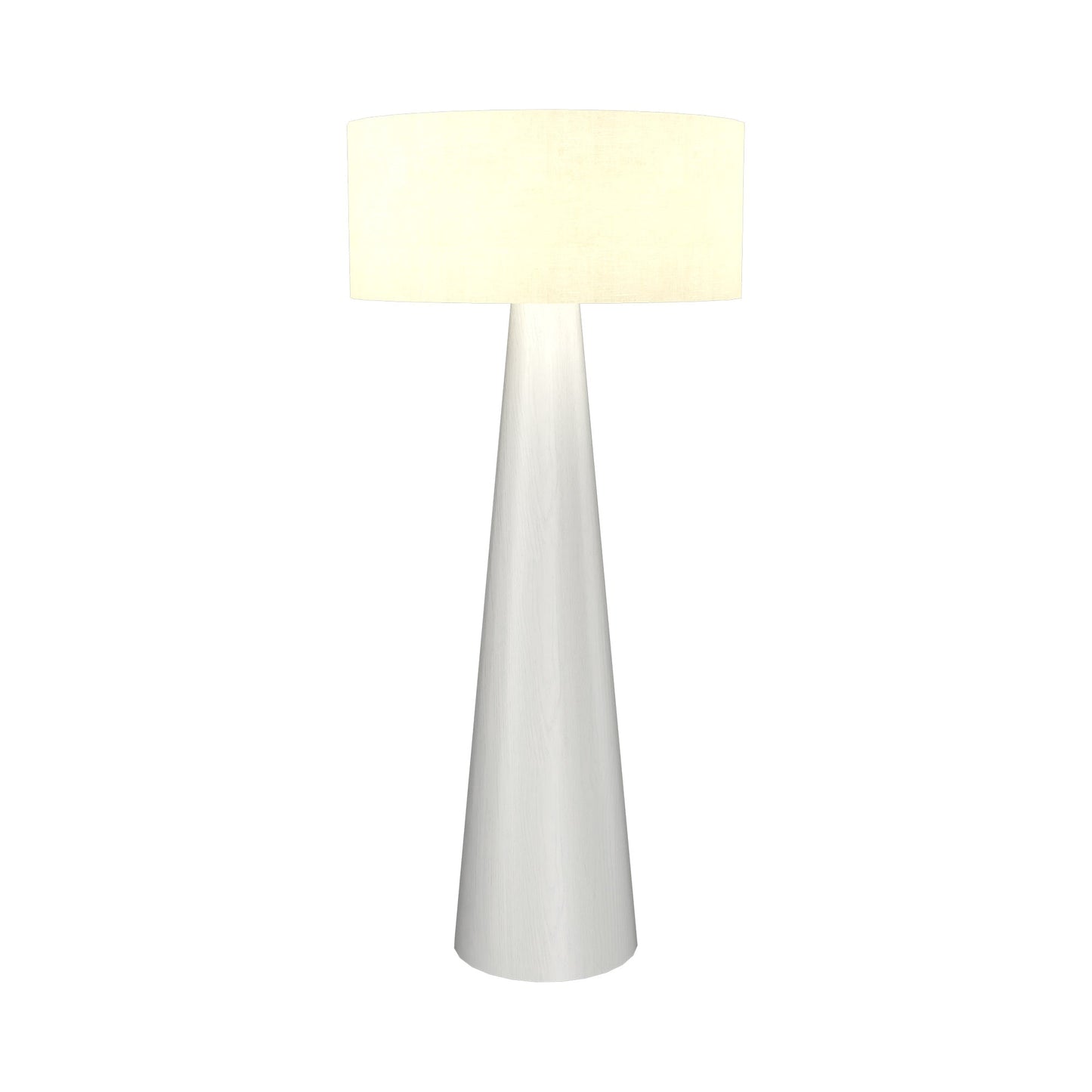 Conical Floor Lamp in Organic White.