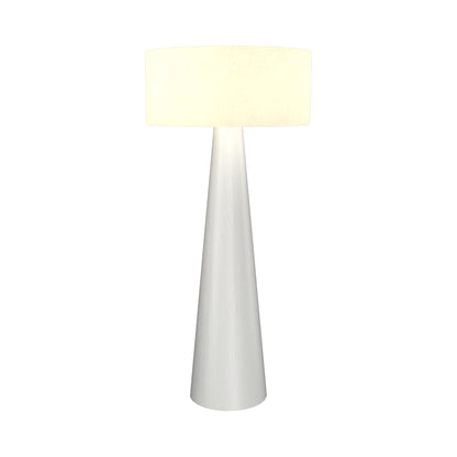 Conical Floor Lamp in Organic White.