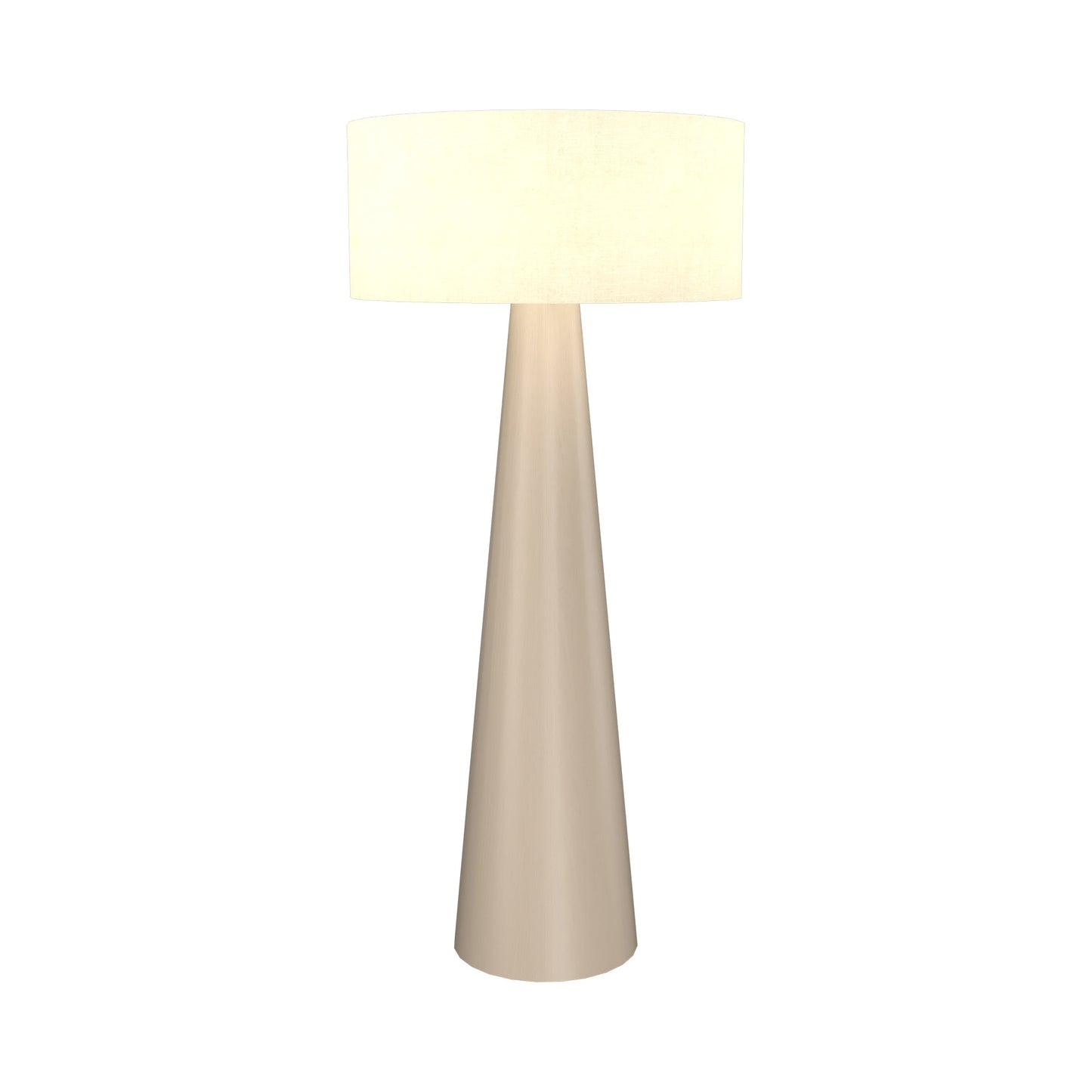 Conical Floor Lamp in Organic Cappuccino.