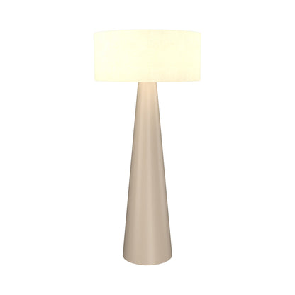Conical Floor Lamp in Organic Cappuccino.