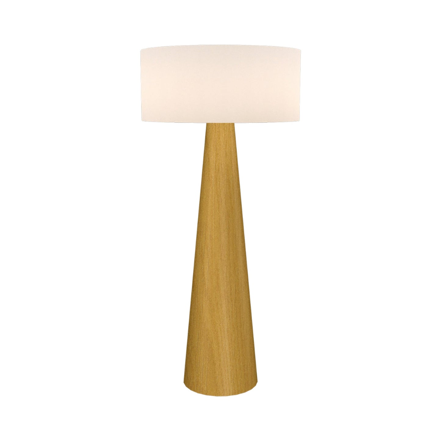 Conical Floor Lamp in Organic Gold.