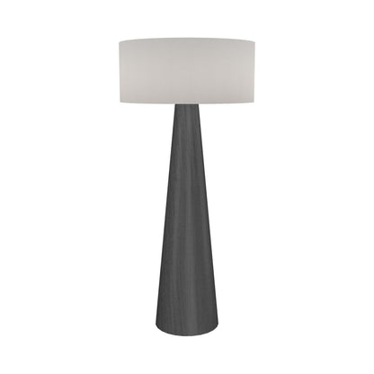 Conical Floor Lamp in Organic Lead Grey.