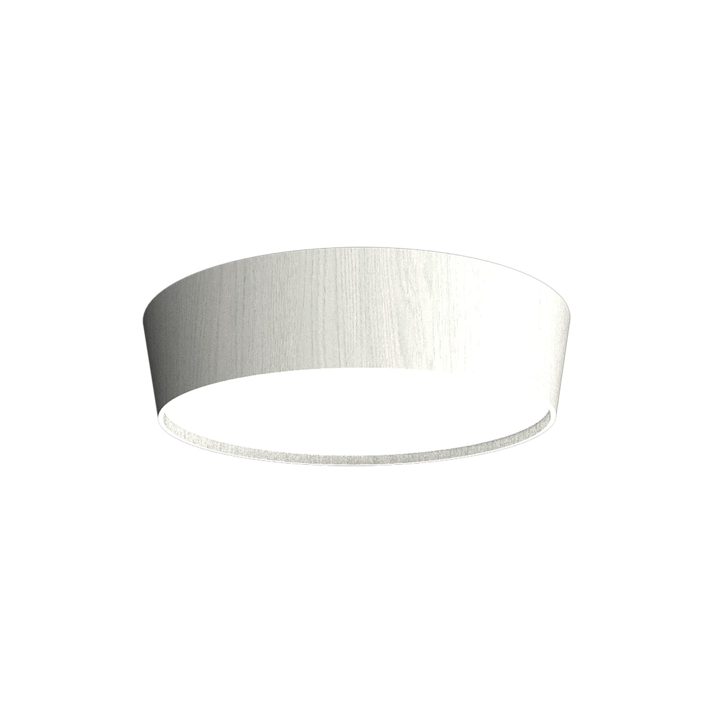 Conical LED Flared Flush Mount Ceiling Light in Organic White (21.65-Inch).