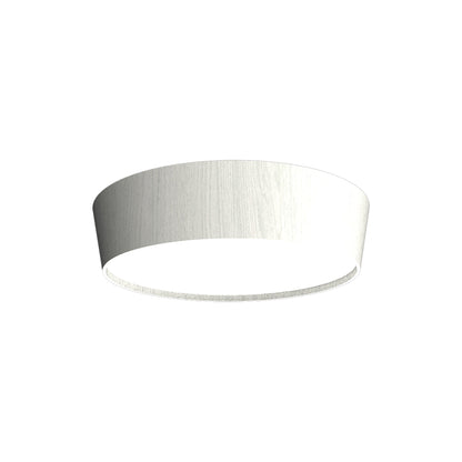 Conical LED Flared Flush Mount Ceiling Light in Organic White (21.65-Inch).