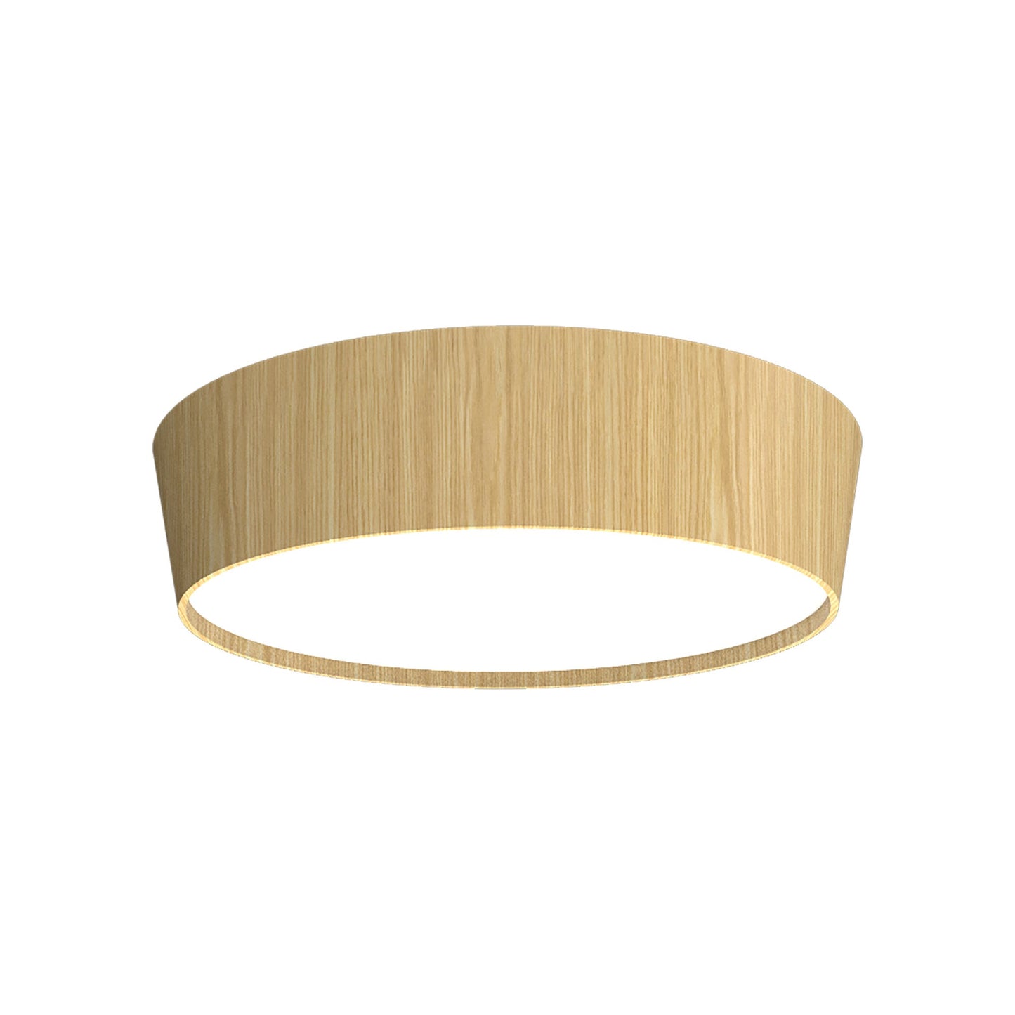 Conical LED Flared Flush Mount Ceiling Light in Sand (25.59-Inch).
