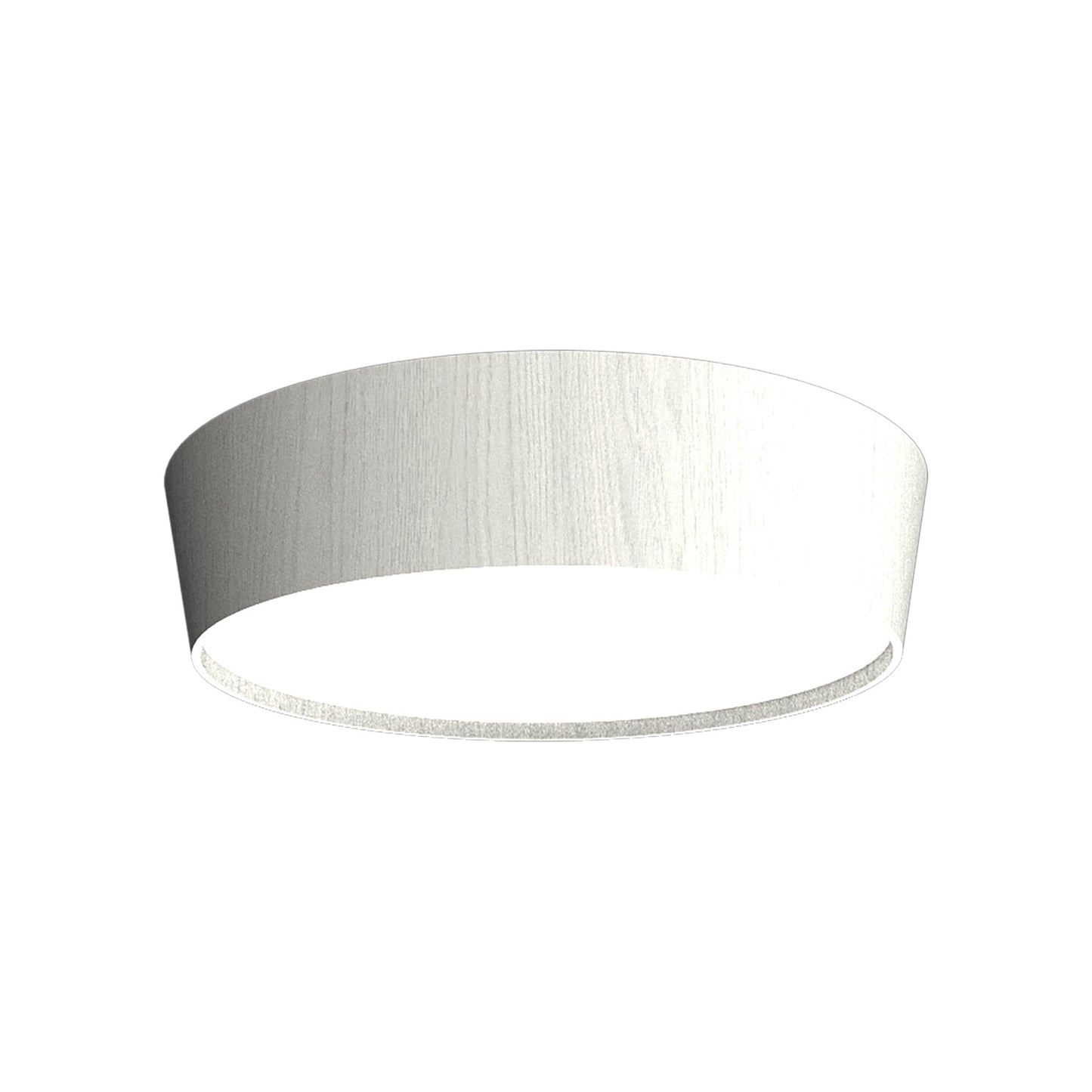 Conical LED Flared Flush Mount Ceiling Light in Organic White (25.59-Inch).
