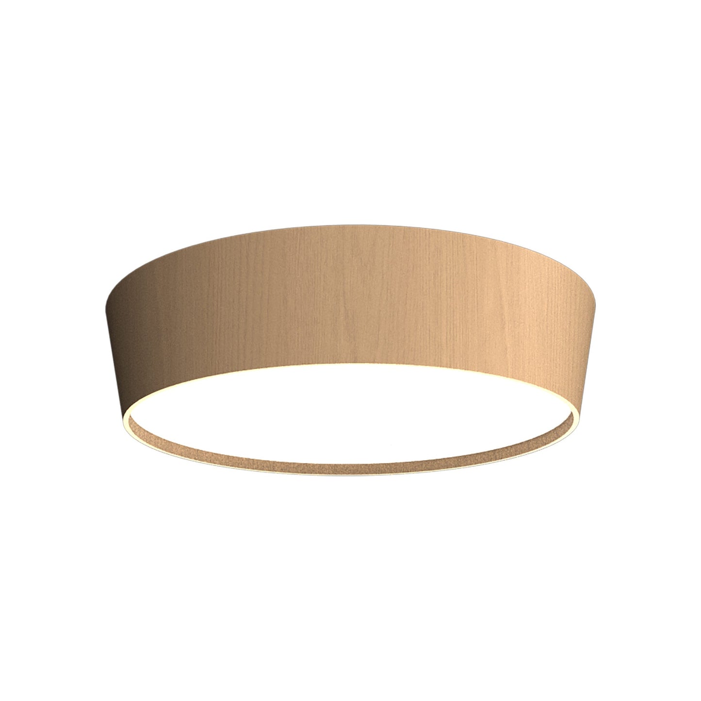 Conical LED Flared Flush Mount Ceiling Light in Organic Cappuccino (25.59-Inch).