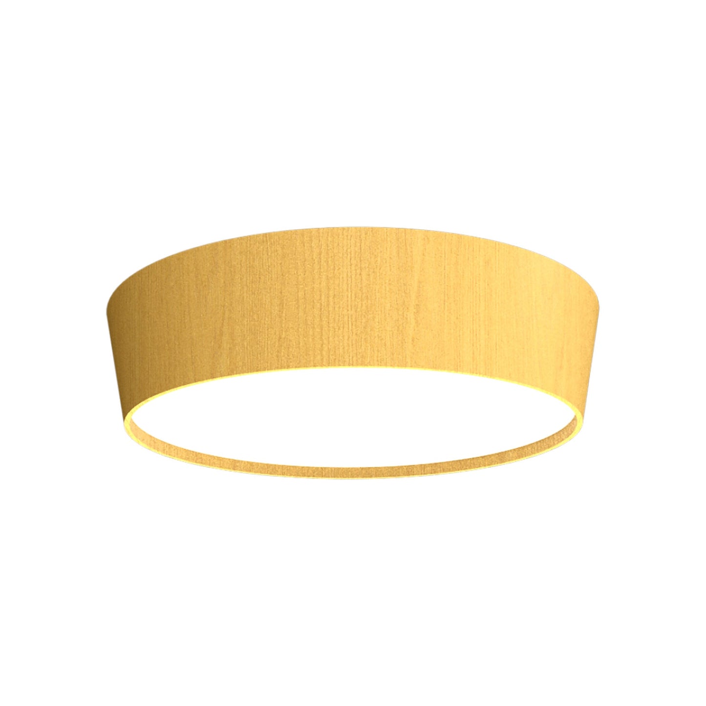 Conical LED Flared Flush Mount Ceiling Light in Organic Gold (25.59-Inch).