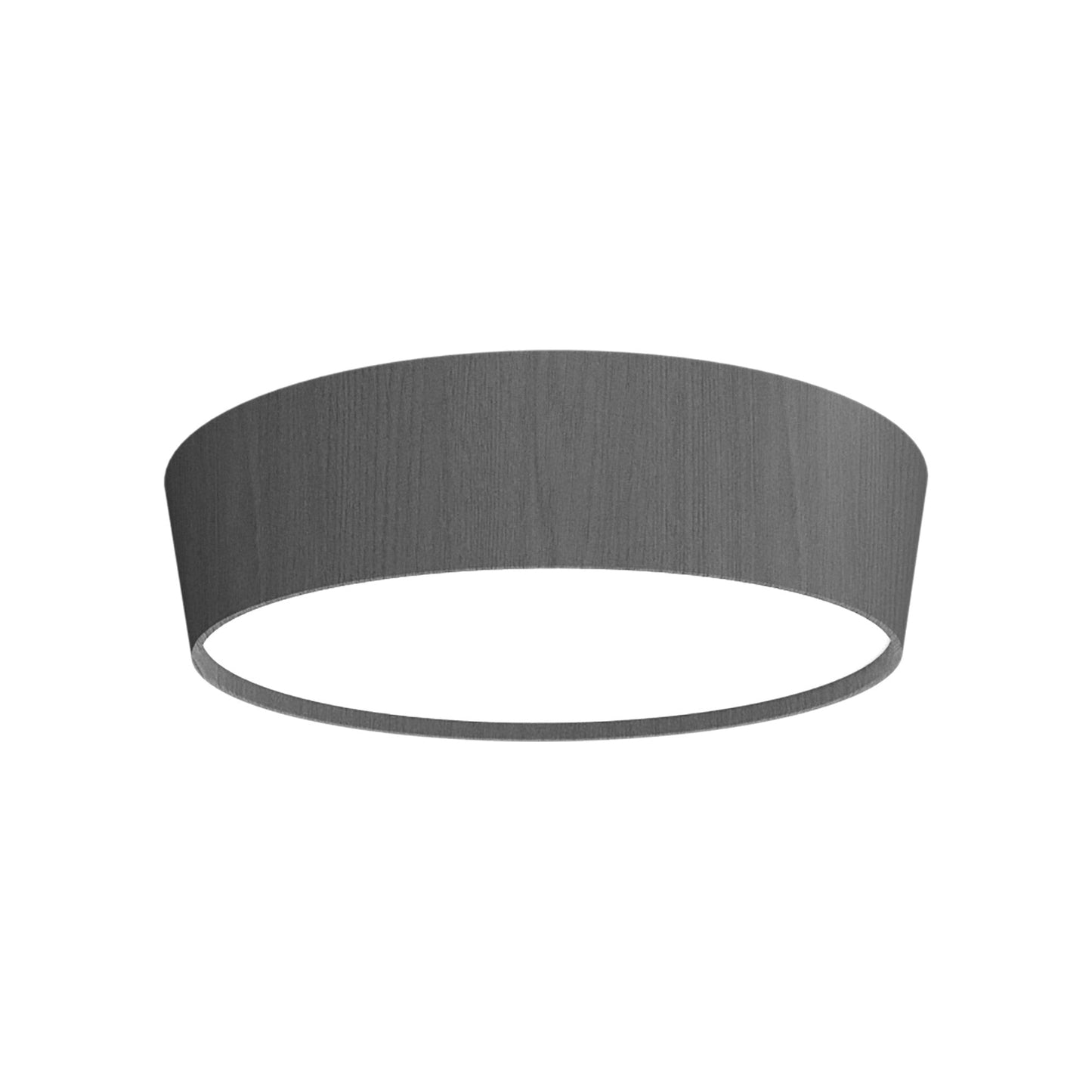 Conical LED Flared Flush Mount Ceiling Light in Organic Lead Grey (25.59-Inch).