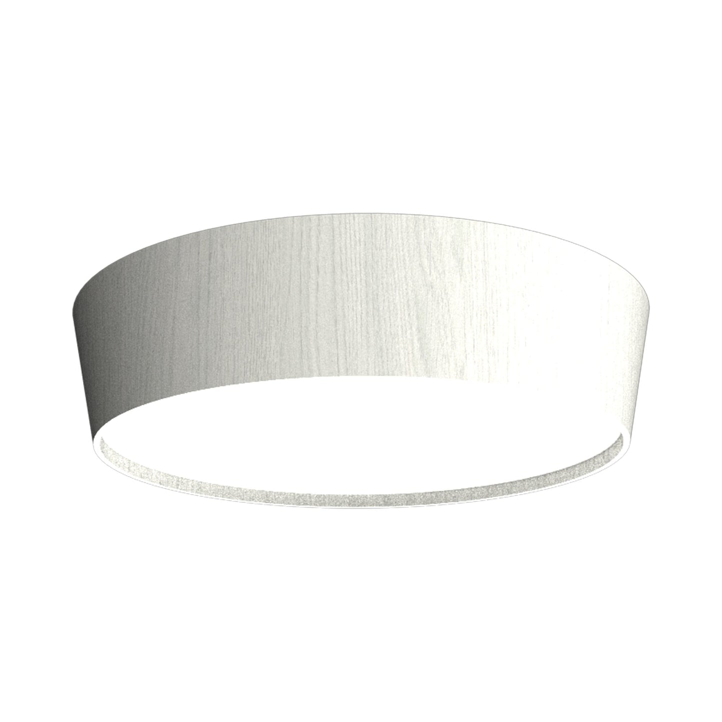 Conical LED Flared Flush Mount Ceiling Light in Organic White (29.53-Inch).