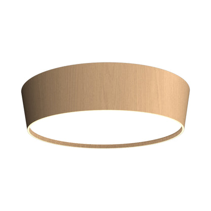 Conical LED Flared Flush Mount Ceiling Light in Organic Cappuccino (29.53-Inch).