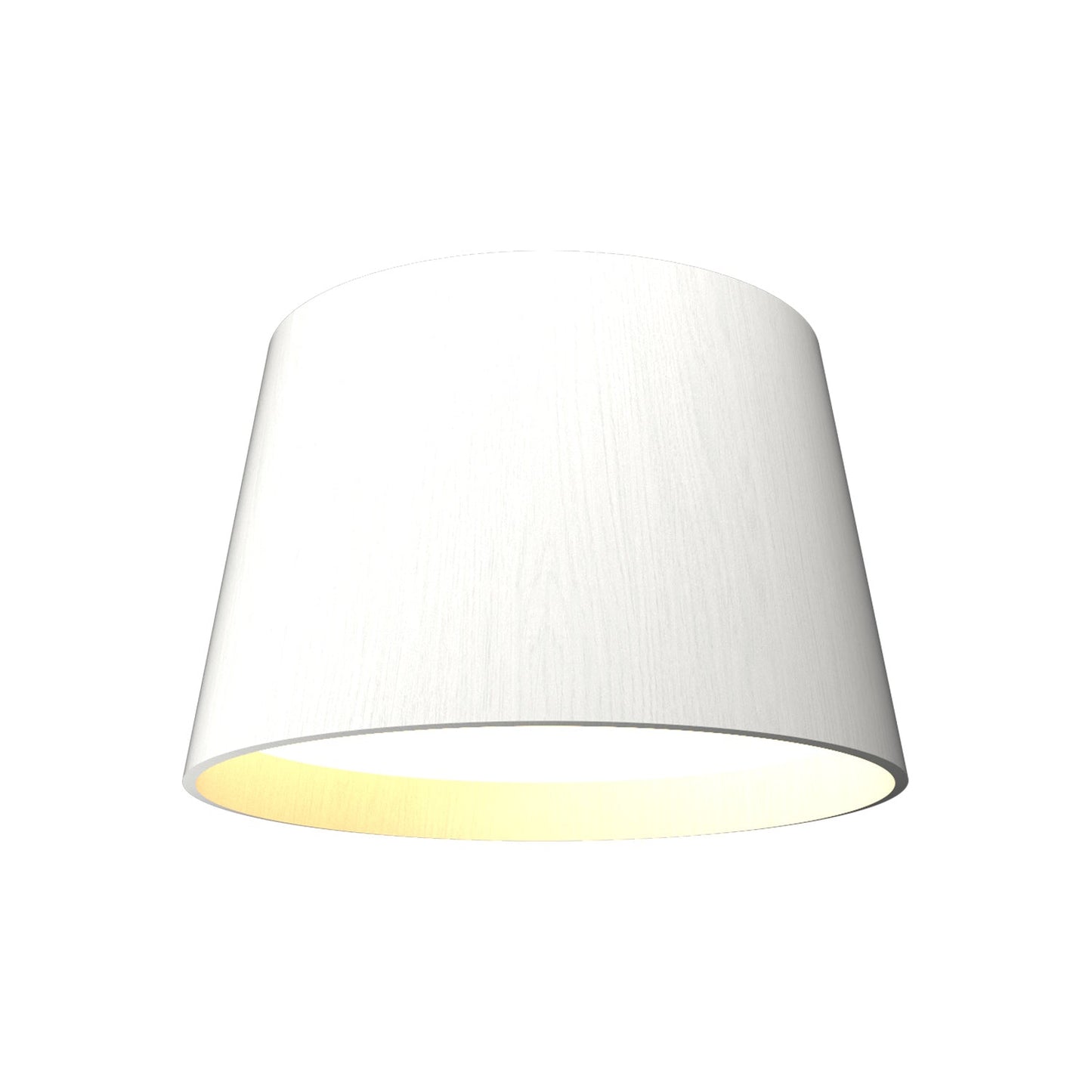 Conical LED Narrow Flush Mount Ceiling Light in Organic White (Small).