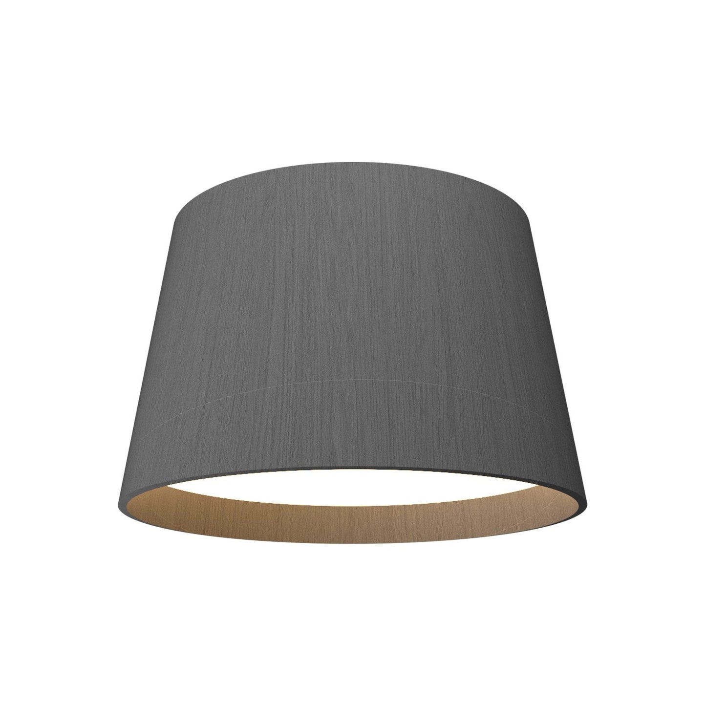 Conical LED Narrow Flush Mount Ceiling Light in Organic Lead Grey (Small).