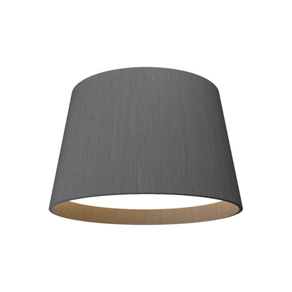 Conical LED Narrow Flush Mount Ceiling Light in Organic Lead Grey (Small).