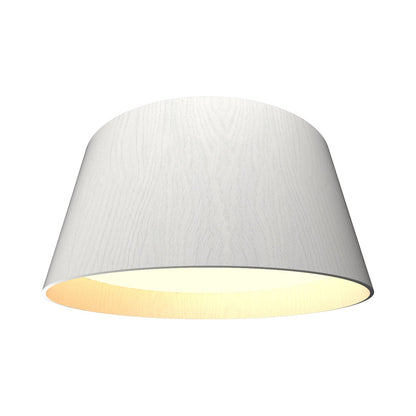 Conical LED Narrow Flush Mount Ceiling Light in Organic White (Large).