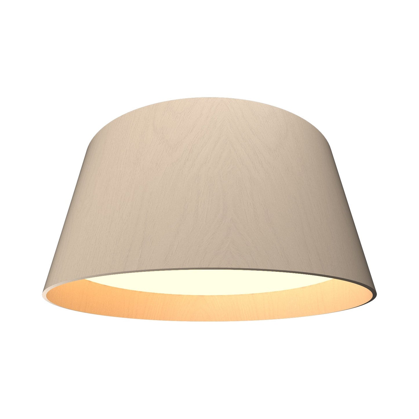 Conical LED Narrow Flush Mount Ceiling Light in Organic Cappuccino (Large).