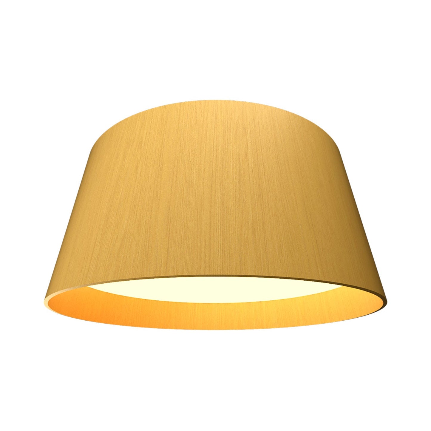 Conical LED Narrow Flush Mount Ceiling Light in Organic Gold (Large).