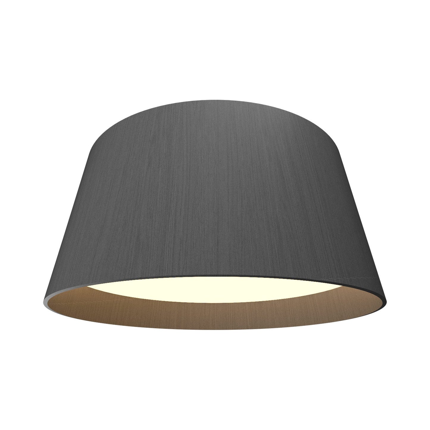 Conical LED Narrow Flush Mount Ceiling Light in Organic Lead Grey (Large).