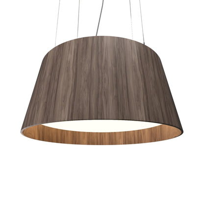 Conical LED Pendant Light in American Walnut (29.53-Inch).