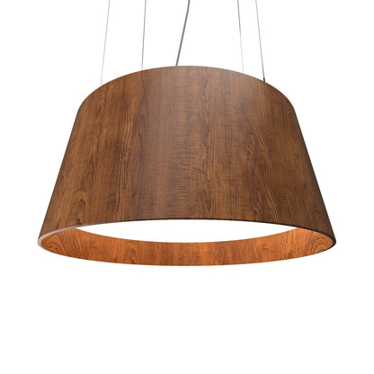 Conical LED Pendant Light in Imbuia (29.53-Inch).