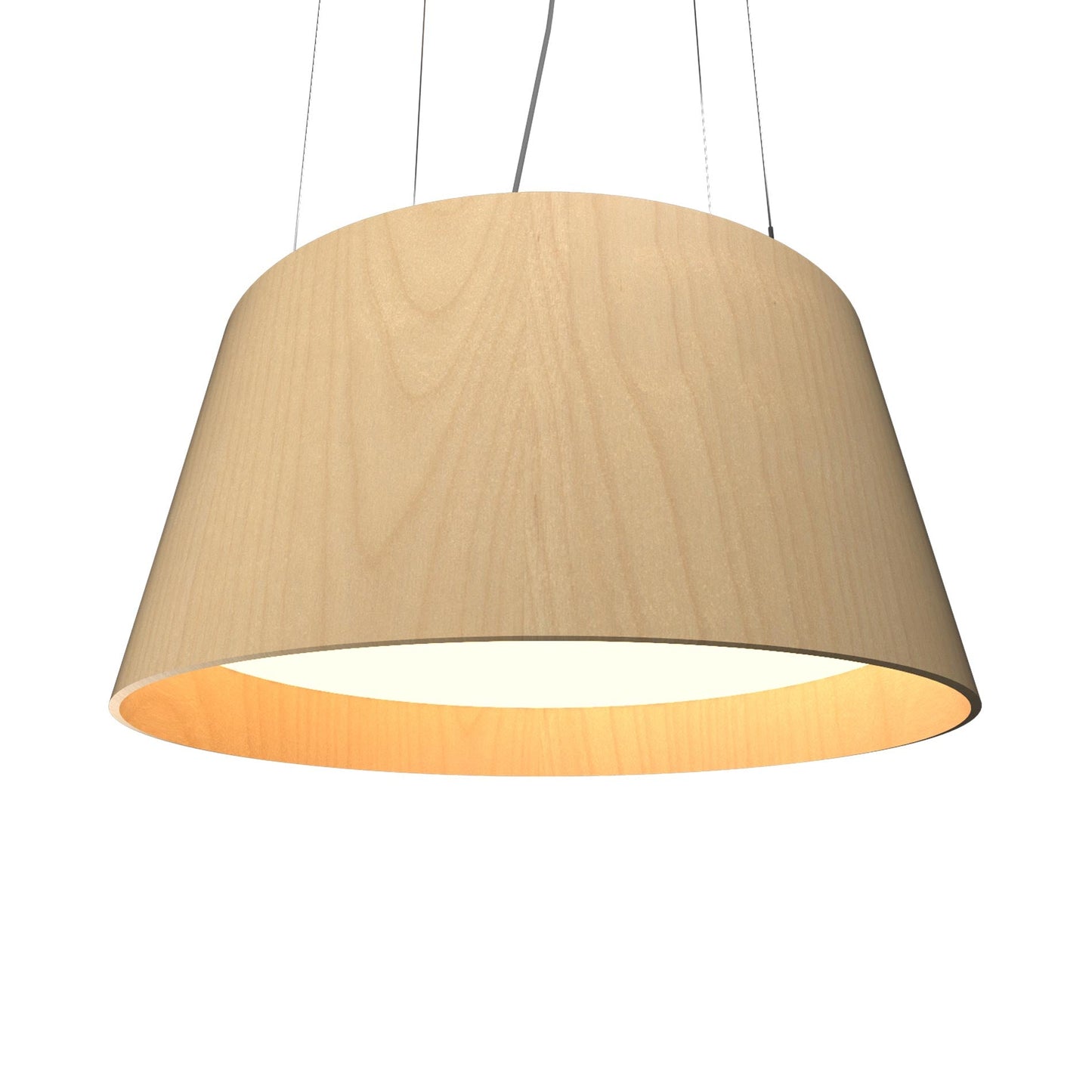 Conical LED Pendant Light in Maple (29.53-Inch).