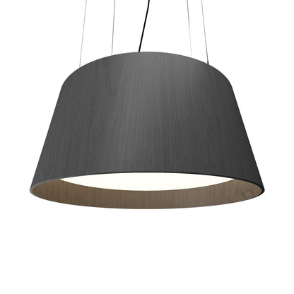 Conical LED Pendant Light in Organic Lead Grey (29.53-Inch).