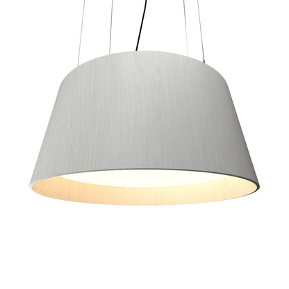 Conical LED Pendant Light in Organic White (29.53-Inch).