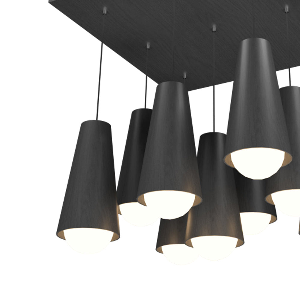 Conical Multi Light Pendant Light in Detail.