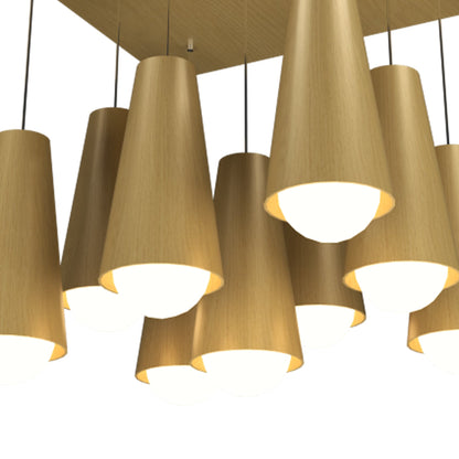 Conical Multi Light Pendant Light in Detail.