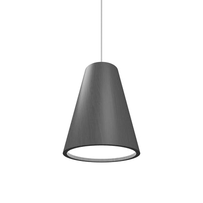 Conical Narrow Pendant Light in Organic Lead Grey (Small).