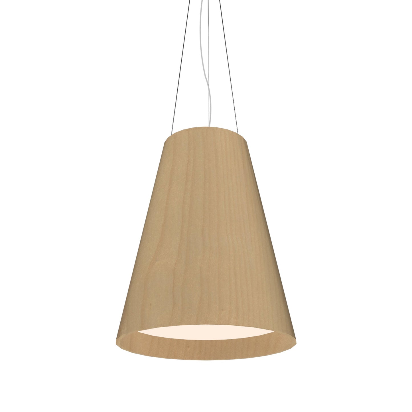 Conical Narrow Pendant Light in Maple (Large).