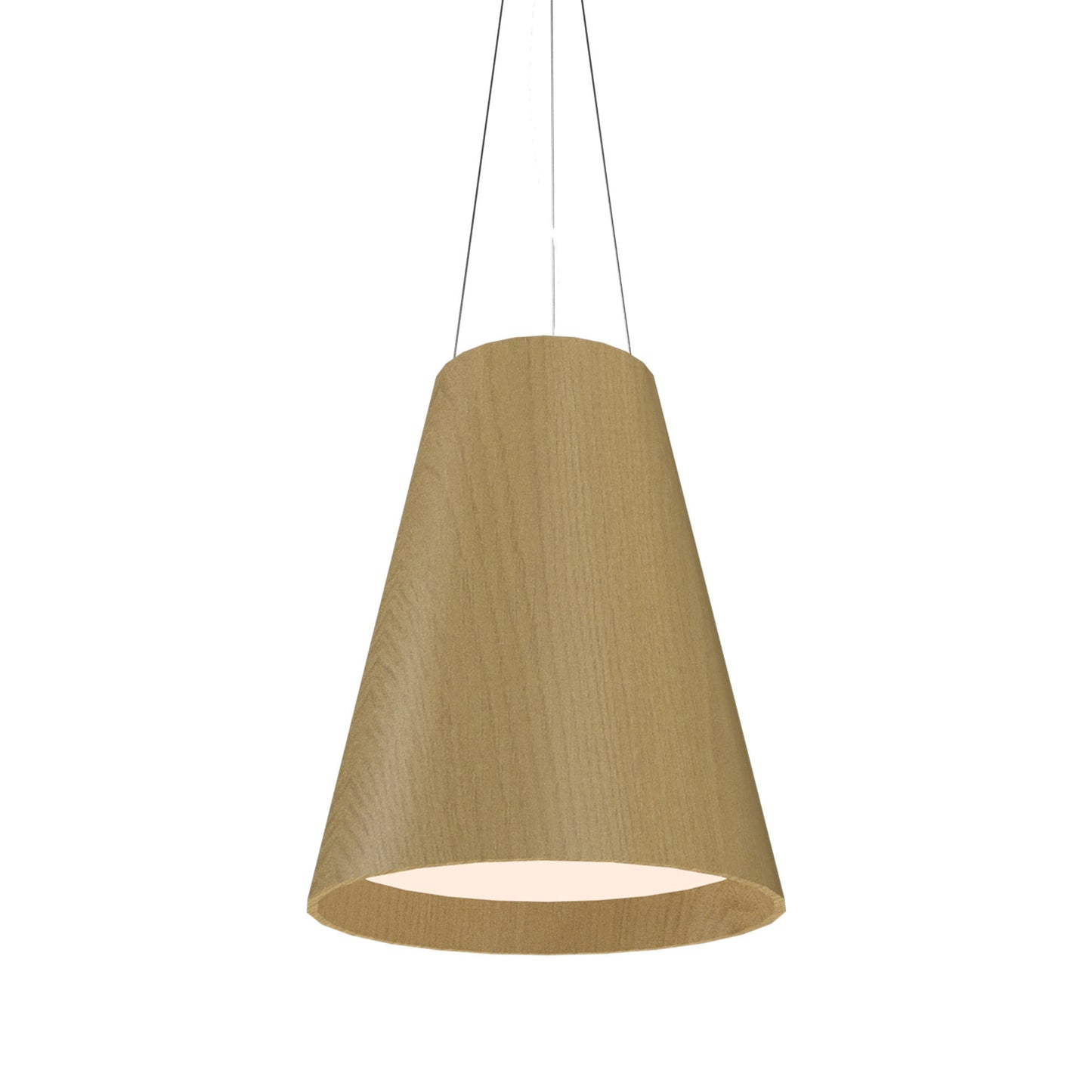 Conical Narrow Pendant Light in Organic Gold (Large).