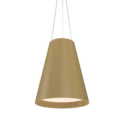 Conical Narrow Pendant Light in Organic Gold (Large).