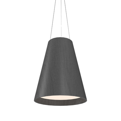 Conical Narrow Pendant Light in Organic Lead Grey (Large).