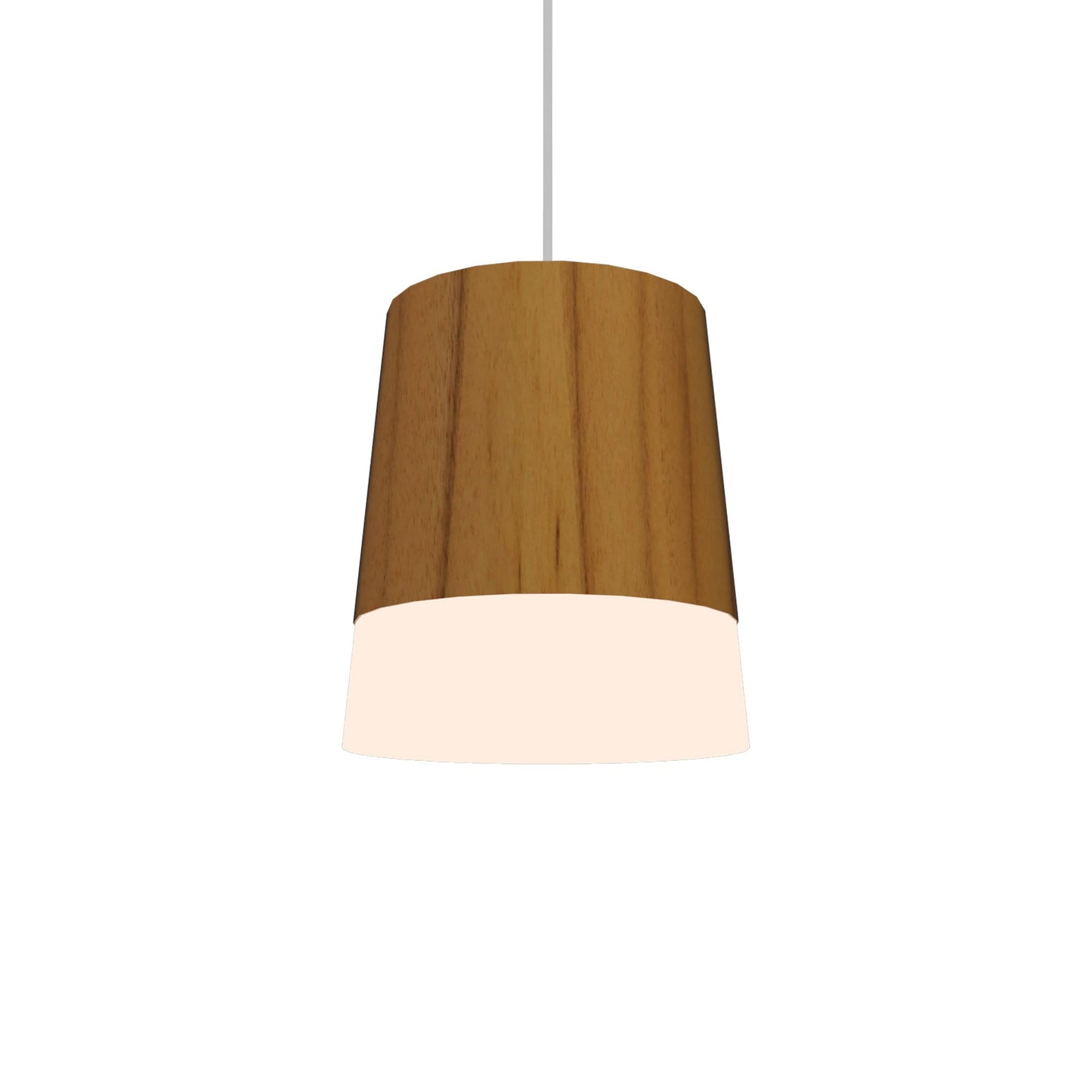 Conical Pendant Light in Teak (Small).