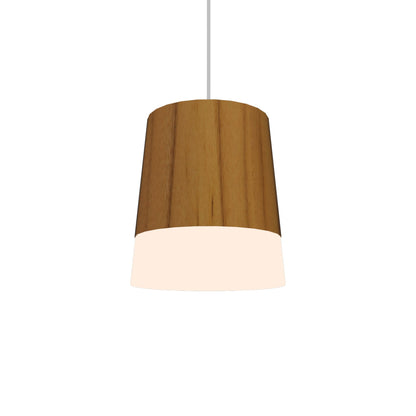 Conical Pendant Light in Teak (Small).