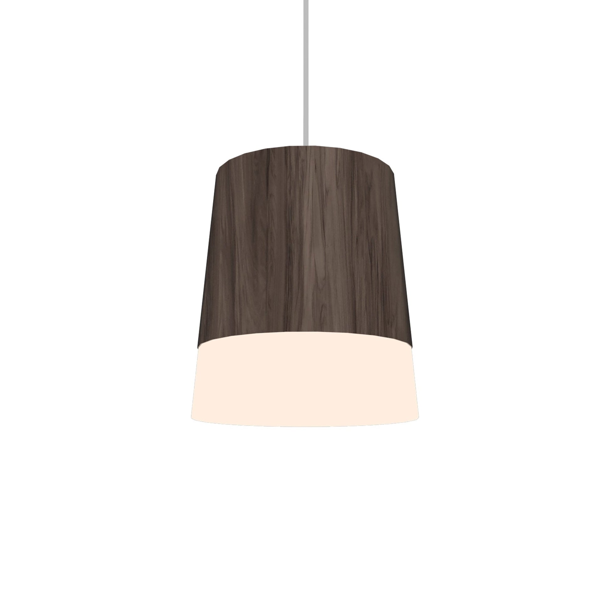 Conical Pendant Light in American Walnut (Small).