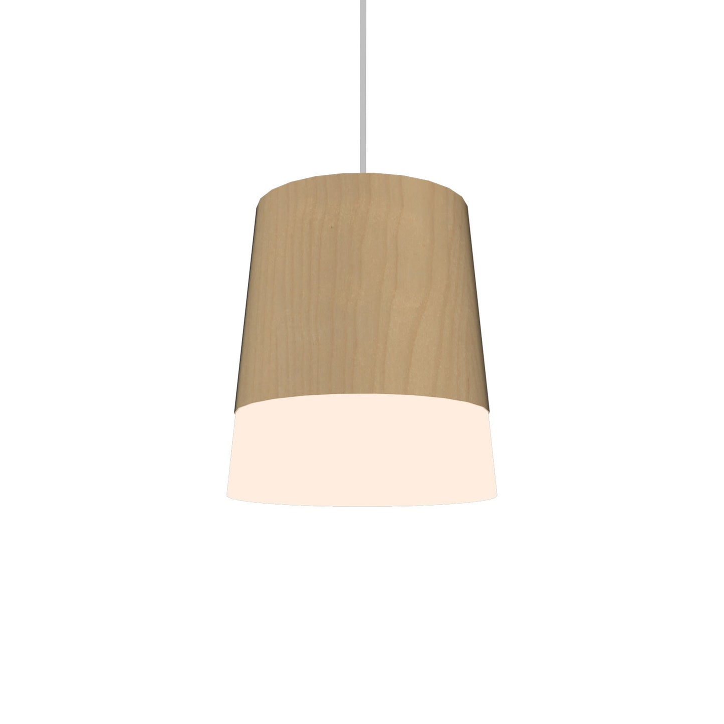 Conical Pendant Light in Maple (Small).