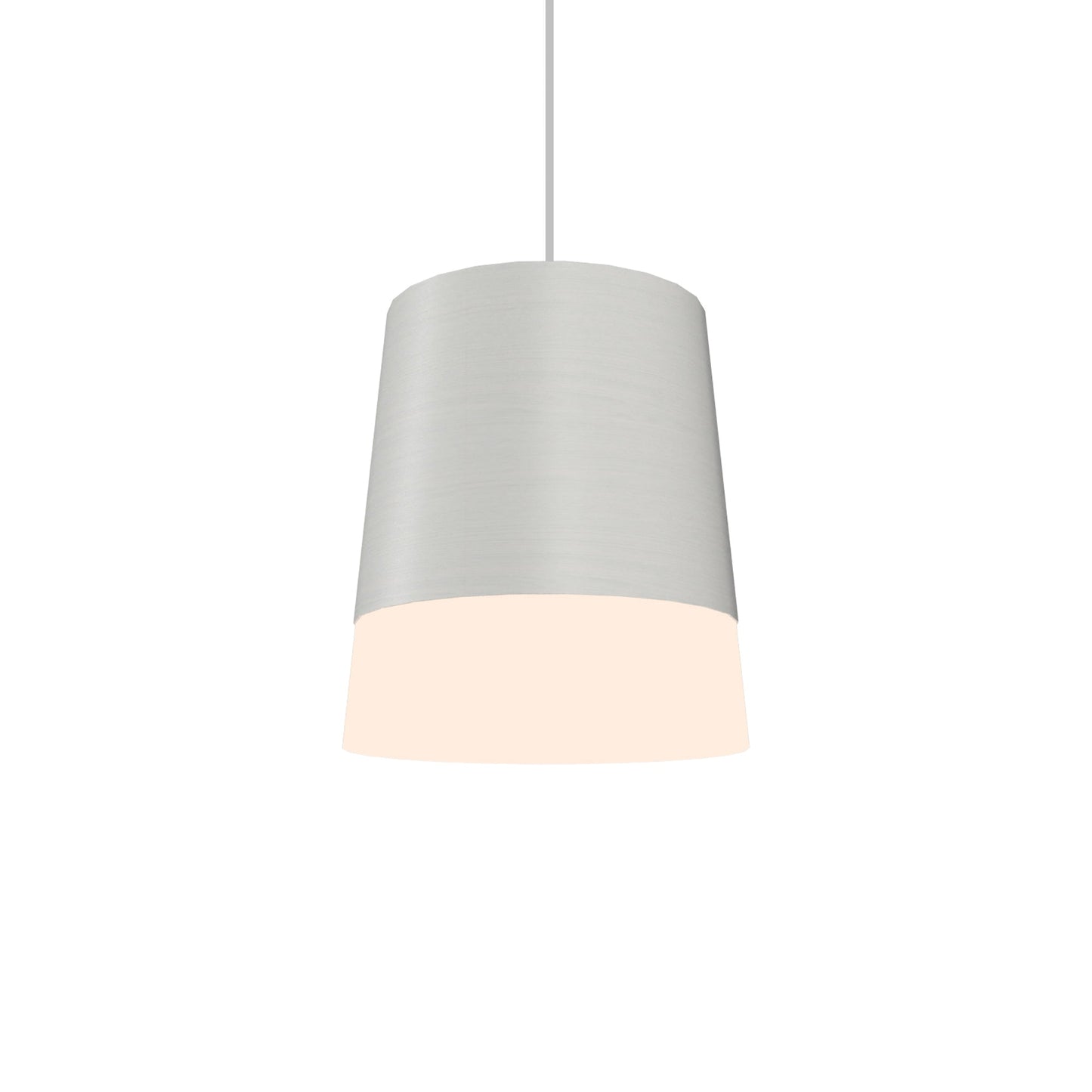 Conical Pendant Light in Organic White (Small).