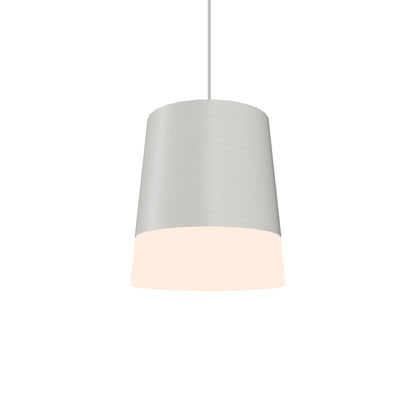 Conical Pendant Light in Organic White (Small).