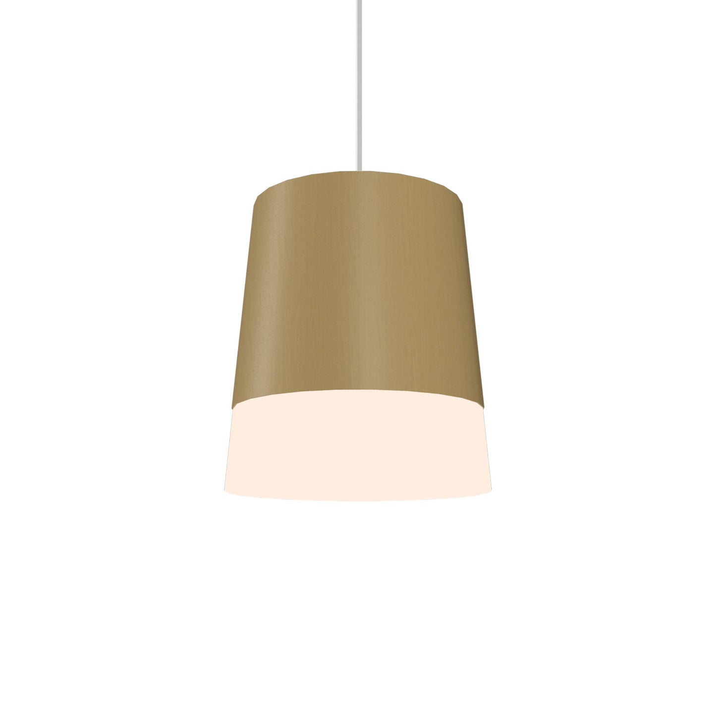 Conical Pendant Light in Organic Gold (Small).