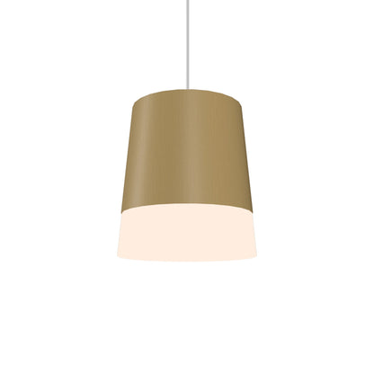Conical Pendant Light in Organic Gold (Small).