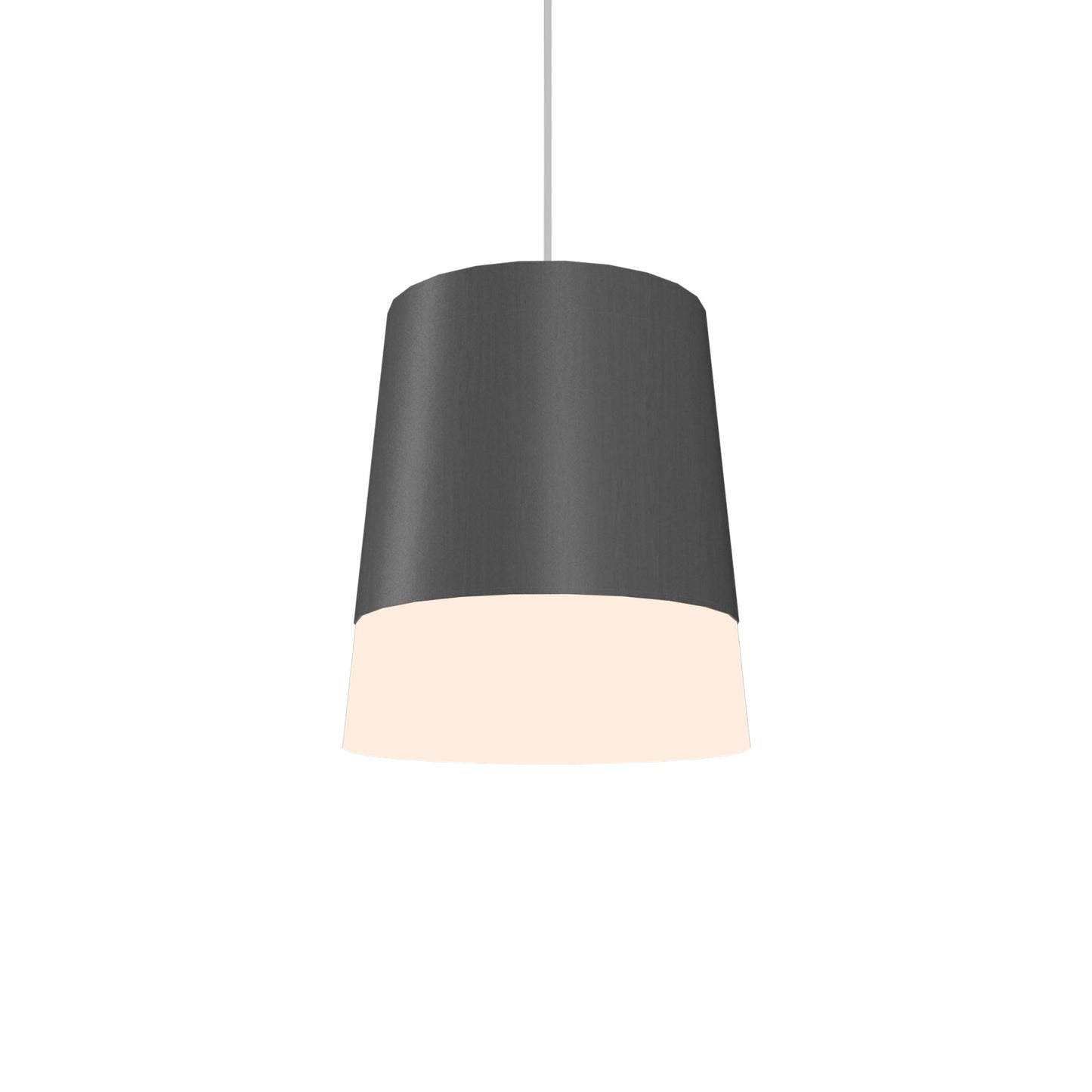 Conical Pendant Light in Organic Lead Grey (Small).
