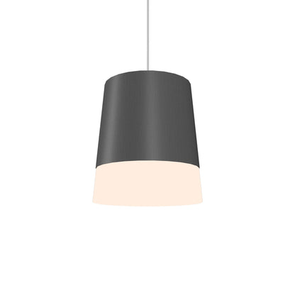 Conical Pendant Light in Organic Lead Grey (Small).